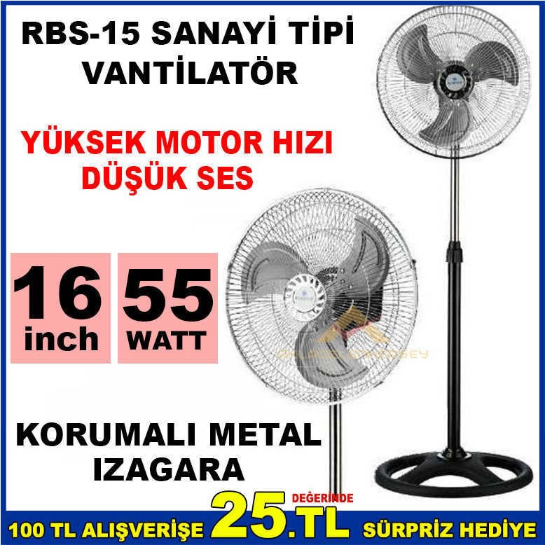 RUBENİS 16inch SERİNLETEN SANAYİ TİPİ VANTİLATÖR
