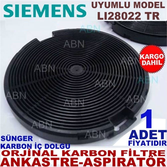 SİEMENS LI28022 TR ANKASTRE DAVLUMBAZ KARBON FİLTRE
