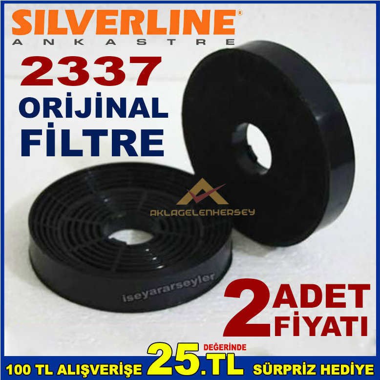 SILVERLINE 2337 ANKASTRE DAVLUMBAZ FİLTRESİ SILVERLINE 2337 ASPİRATÖR KARBON FİLTRE