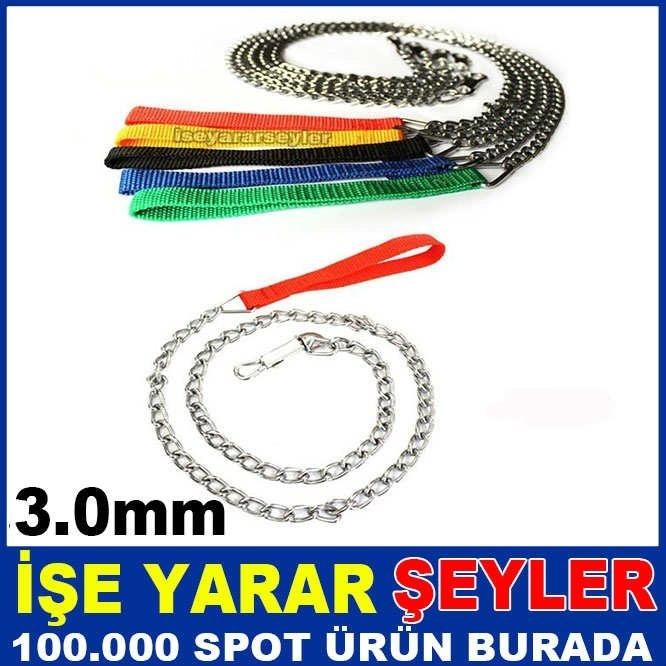 3.0mm KALINLIK 103cm KÖPEK GEZDİRME ZİNCİRİ