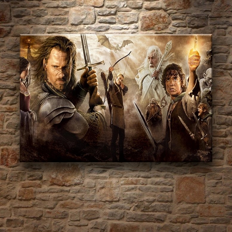 LOTR-SAVAŞA HAZIR 7 değişen ölçü ORİJİNAL KANVAS TABLO