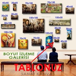 LOTR-SAVAŞA HAZIR 7 değişen ölçü ORİJİNAL KANVAS TABLO