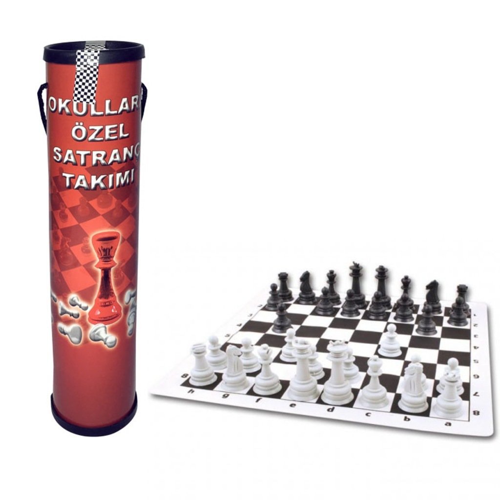 Büyük Boy Rulo Satranç Takımı Okul Tipi Şık Tasarım Satranç Seti