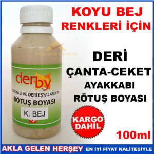 KOYU BEJ ÇANTA CEKET AYAKKABI RÖTUŞ BOYASI,profesyonel deri boyası, hata kapatıcı deri rötuş boyası