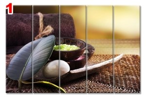 SPA YAPRAKLARI 7 STİL 5 PARÇALI KANVAS TABLO