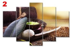 SPA YAPRAKLARI 7 STİL 5 PARÇALI KANVAS TABLO