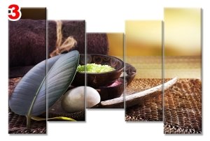 SPA YAPRAKLARI 7 STİL 5 PARÇALI KANVAS TABLO