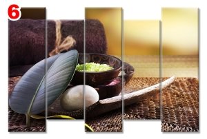 SPA YAPRAKLARI 7 STİL 5 PARÇALI KANVAS TABLO