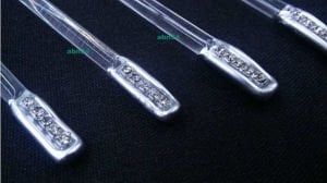 Gümüş Yaldızlı Krisal Taş İşleme Cam Çay Kaşığı Takımı 6 Adet El İşçiliği İle Camdan Üretilmiştir