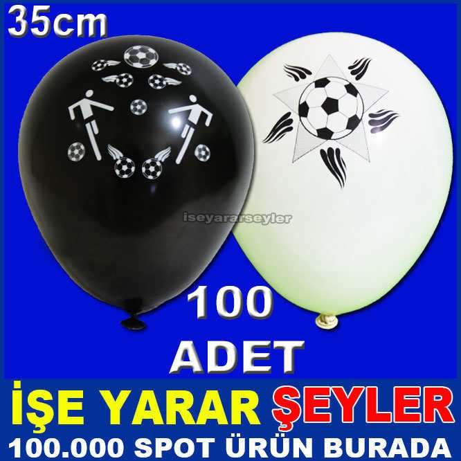 BEYAZ ve SİYAH RENKLERDE 100 ADET BALON
