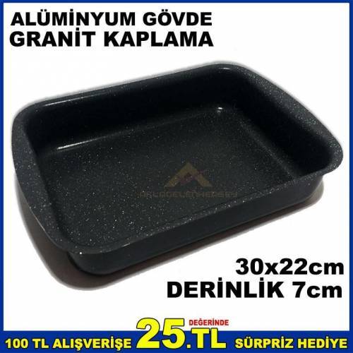 Çizilmez İç Ve Dış Yüzeyli Granit Fırın Tepsisi