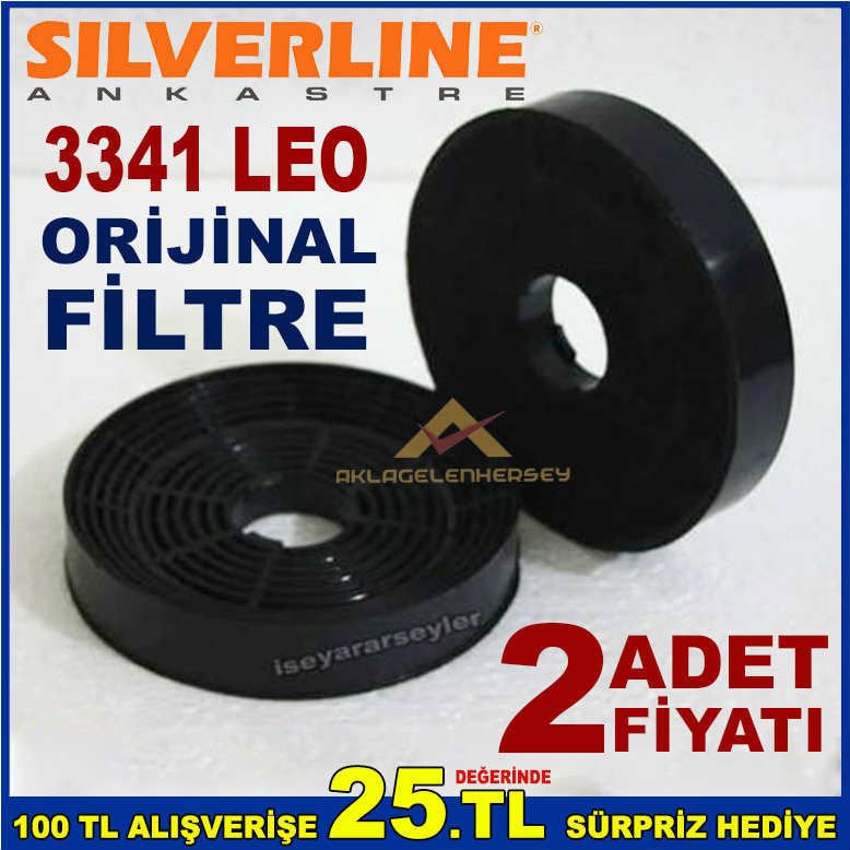 SILVERLINE 3341 LEO ANKASTRE DAVLUMBAZ FİLTRESİ SILVERLINE 3341 LEO ASPİRATÖR KARBON FİLTRE