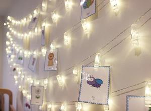 20'li Led Işıklı Fotoğraf Mandalları