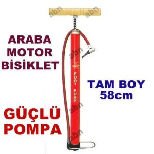 Büyük Boy Metal Gövde Lastik Şişirme Pompası
