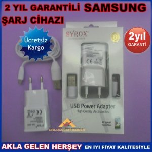 KARGO DAHİL SYROX 2 YIL GARANTİLİ SAMSUNG GALAXY ŞARJ CİHAZI