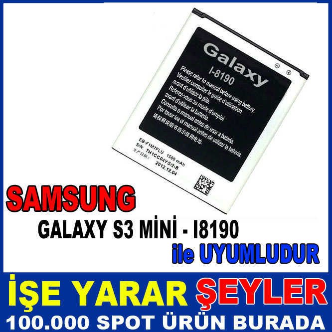 SAMSUNG GALAXY S3 MİNİ TELEFON BATARYASI