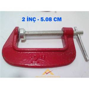 Çelik Sıkıştırma Mengenesi 3 Farklı Boyda 3 Adet Çelik El Mengenesi G-Clamp Çelik-Döküm Mengene