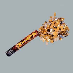 Çevirilerek Patlatılan Altın Renk İçerikli Konfeti 29 cm