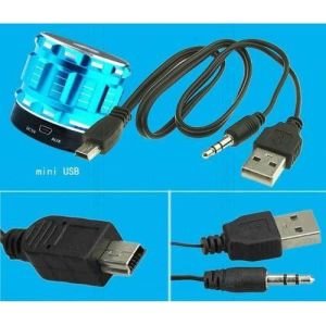 Bluetooth Speaker,mp3 İçin 5pin Mini USB ile 3.5mm AUX jak /Erkek USB 2 in 1 Şarj ve Ses Kablosu