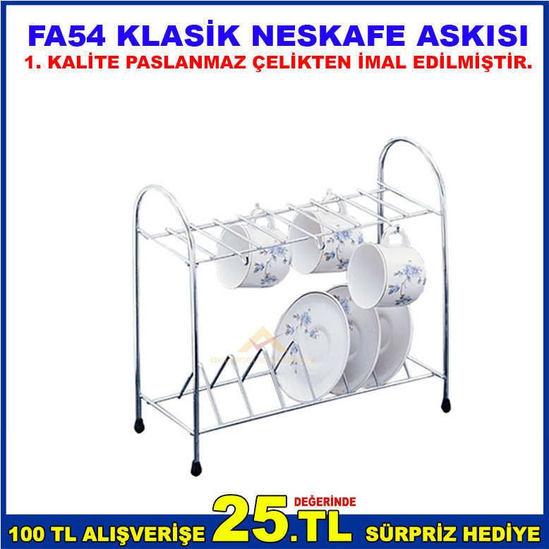 FA54 KLASİK NESKAFE ASKISI 1.SINIF PASLANMAZ ÇELİKTEN İMAL EDİLMİŞTİR