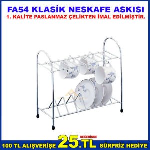 FA54 KLASİK NESKAFE ASKISI 1.SINIF PASLANMAZ ÇELİKTEN İMAL EDİLMİŞTİR
