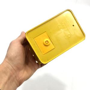 Sarı Kırmızı Ev Şekilli Kalemlikli Kilitli Plastik Çocuk Kumbarası