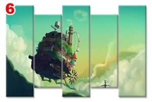 YURUYEN SATO 7 STİL 5 PARÇALI KANVAS TABLO