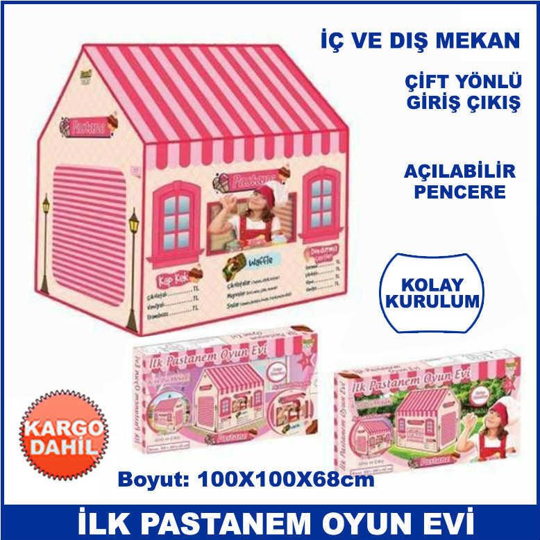 İlk Pastanem Oyun Evi - İç ve Dış Mekana Uygun - Kolay Kurulum
