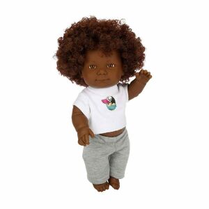 Saçlı Dada Esmer Bebek 35 cm 1 adet