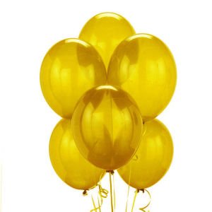 10'lu Paket Metalize Balon 15 Farklı Renk Seçeneği ile 1.Kalite İtalyan 30cm Lateks Metalik Balon Beden Yok - sarı