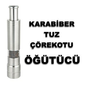 Tek Elle Kullanılabilen Karabiber, Tuz Ve Çörekotu Öğütücü