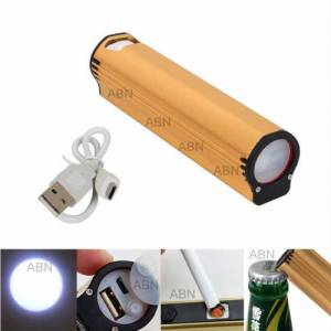 Çok Fonksiyonlu 4in1 Cep Telefonu İçin Powerbank,Şarjlı Q5 El Feneri,Elektronik Çakmak,Şişe Açacağı