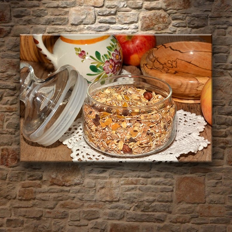 KAVANOZDA MÜSLİ 7 değişen ölçü ORİJİNAL KANVAS TABLO