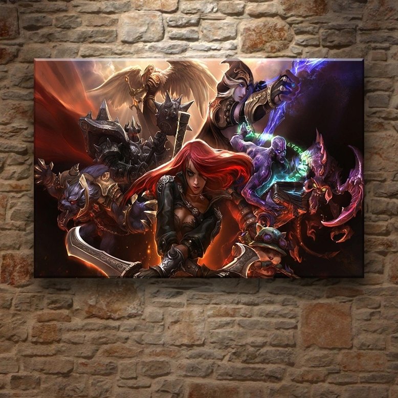 LOL - POSTER 7 değişen ölçü ORİJİNAL KANVAS TABLO