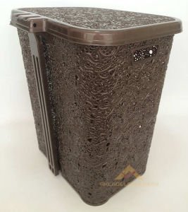 48X40 PEDALLI DANTEL DESEN KİRLİ ÇAMAŞIR SEPETİ