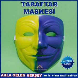 FB ÇİFT RENK SERT PLASTİKTEN TARAFTAR MASKESİ KD