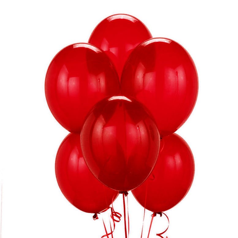 10'lu Paket Metalize Balon 15 Farklı Renk Seçeneği ile 1.Kalite İtalyan 30cm Lateks Metalik Balon Beden Yok - kırmızı