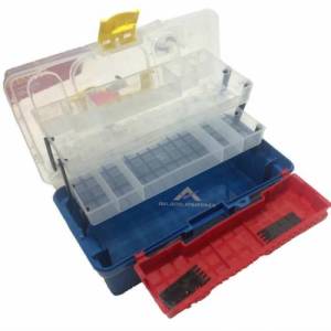 Çiftsan 15'' Balıkçı Takım Çantası 17x31x15cm Şeffaf 2 Adet Raflı Ve Extra Gözlü Profesyonel Çanta