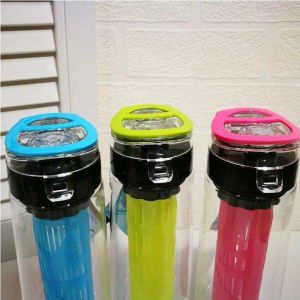 730cc Renkli Süzgeçli Şeffaf Detoks Matara - Süzgeçli Su Şişesi - Kamp Matarası - Renga Su Şişesi