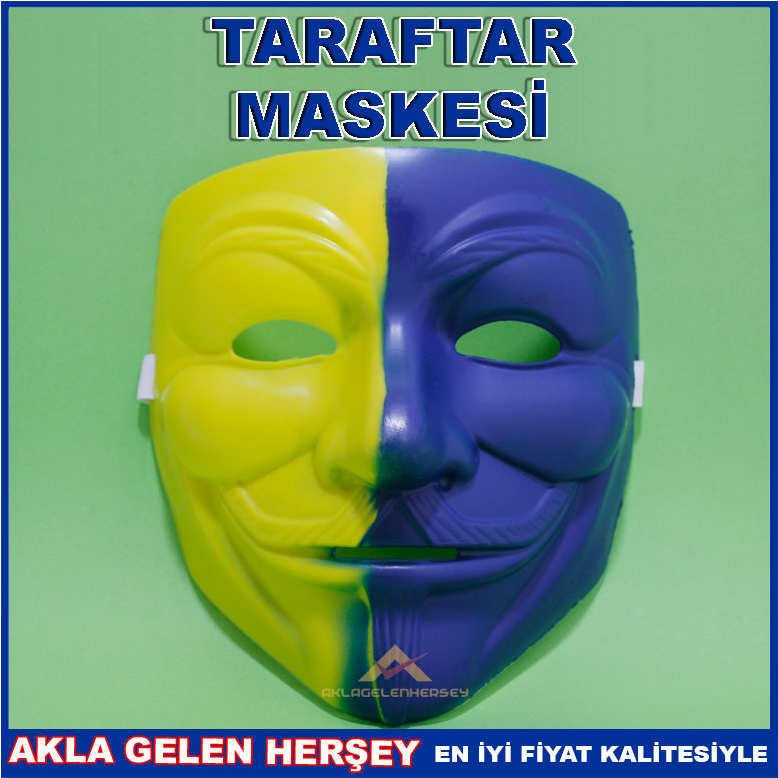 FB ÇİFT RENK SERT PLASTİKTEN TARAFTAR MASKESİ