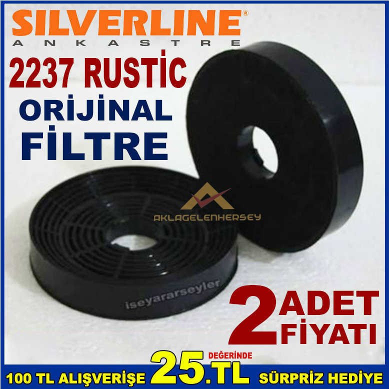 SILVERLINE 2237 RUSTİC ANKASTRE DAVLUMBAZ FİLTRESİ SILVERLINE 2237 RUSTİC ASPİRATÖR KARBON FİLTRE