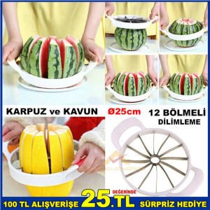 25cm 12 BÖLMELİ PRATİK KAVUN KARPUZ DİLİMLEYİCİ