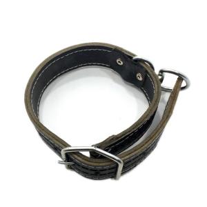 Gerçek Çift Kat Deriden Üretim Köpek Tasması 65cm Kurt Tasması