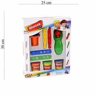 Heroes 3 Renk 9 Parça  Şekillendirme kalıplı  Oyun Hamuru Seti