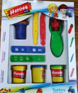 Heroes 3 Renk 9 Parça  Şekillendirme kalıplı  Oyun Hamuru Seti