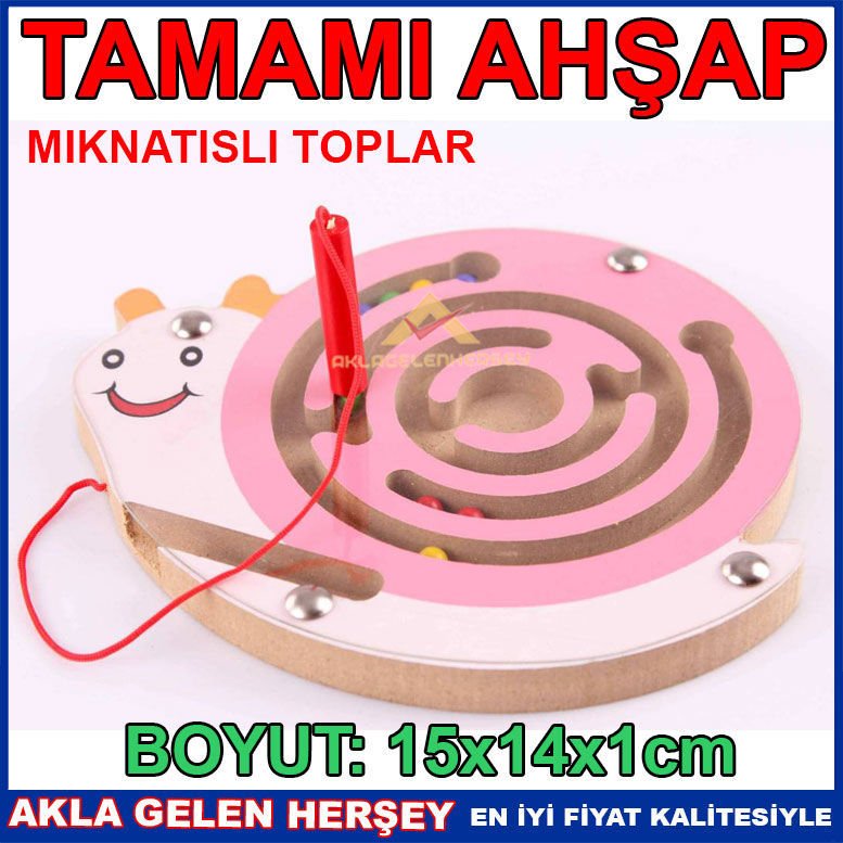 ÇOCUKLAR İÇİN AHŞAP MAGNETİK KURBAĞA LABİRENT