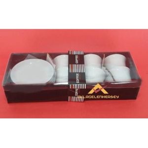 DÜZ BEYAZ PORSELEN BÜYÜK BOY KARE FİNCAN TAKIMI