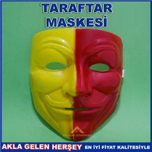 GS ÇİFT RENK SERT PLASTİKTEN TARAFTAR MASKESİ