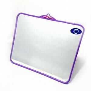 Plastik Çerçeveli Kare Askılı Ekonomik Ucuz Banyo Aynası 26x22 cm