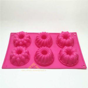 6lı RENKLİ DESENLİ TAMAMI SİLİKON KEK KALIBI